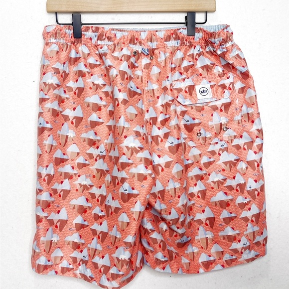 Peter Millar Men's Shorts Trunks Lined Seaside Collection Polar Bear Print Large - Picture 2 of 6
